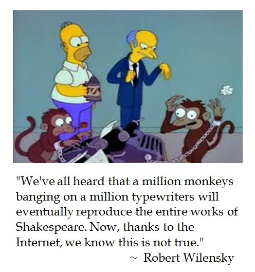 Homer Simpson Mr. Burns monkeys typing