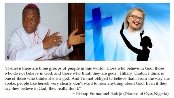 Bishop Emmanuel Badejo on Hillary Clinton