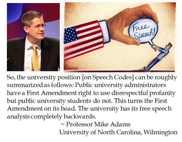 UNC- Wilmington Professor Mike Adams on Free Speech