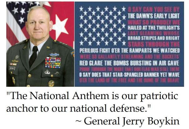 Gen. Jerry Boykin on the National Anthem