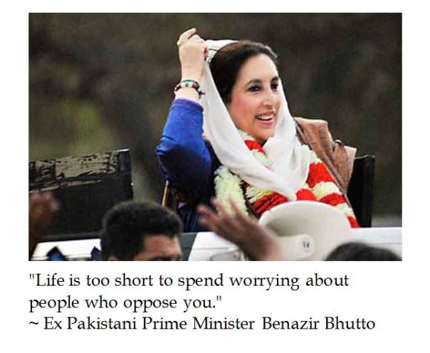 Benazhir Bhutto on Oposition
