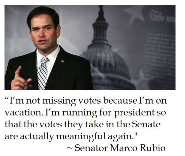 Senator Marco Rubio on Senate Attendance Record