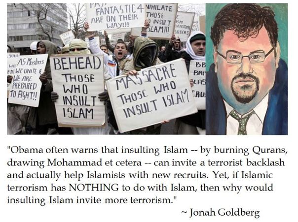Jonah Goldberg impeaches Obama on nexus of terrorism and Islamism