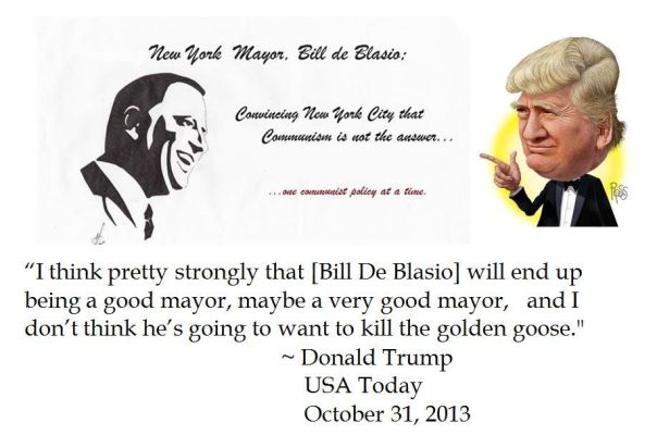 Donald Trump on New York City Mayor Bill De Blasio