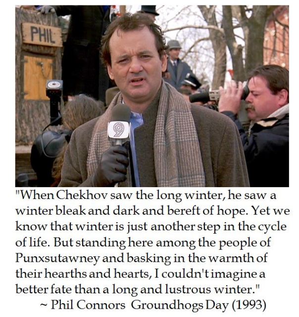 Phil Connors on Groundhogs Day 