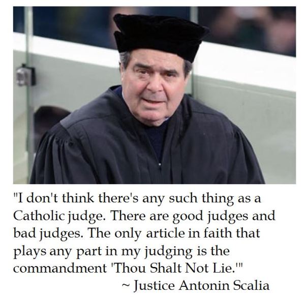SCOTUS Justice Antonin Scalia on Judges