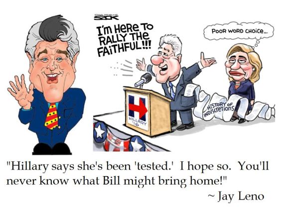 Jay Leno on Hillary Clinton Being Tested