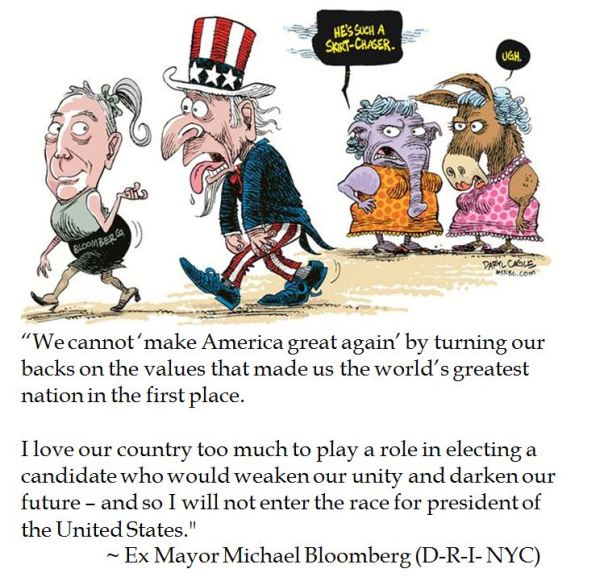 Ex NYC Mayor Michael Bloomberg Refuses a Presidential Run