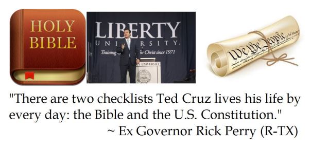 Rick Perry on Ted Cruz's Checklist Bible and Constitution