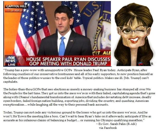 Sarah Palin on the meeting between Speaker Paul Ryan and Donald Trump