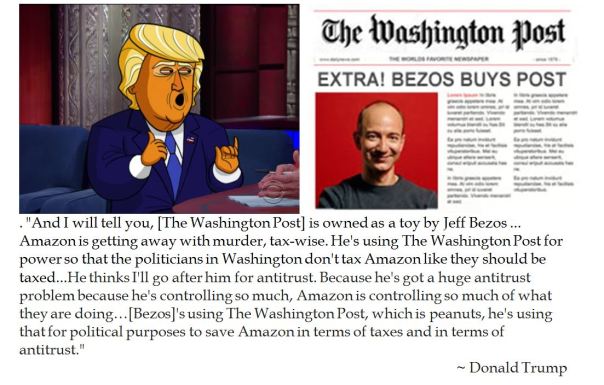 Donald Trump on Jeff Bezos and the Washington Post