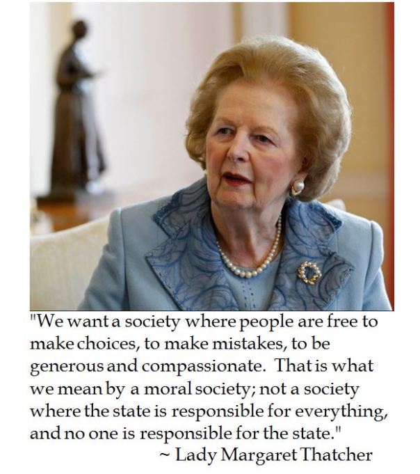 Margaret Thatcher on a Moral Society