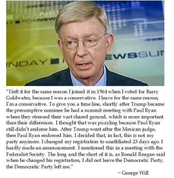 George Will on Leaving the GOP