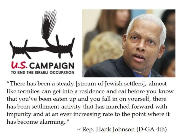Rep. Hank Johnson makes anti-semitic remark calling Jewish settlers "termites" during DNC in Philly