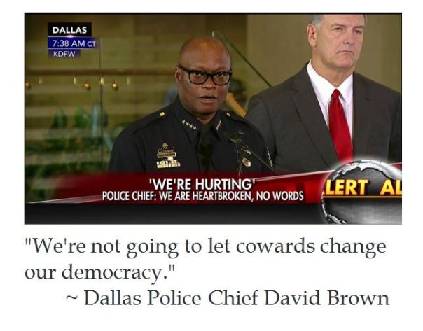 Dallas Police Chief David Brown reacts to Dallas Police Shooting