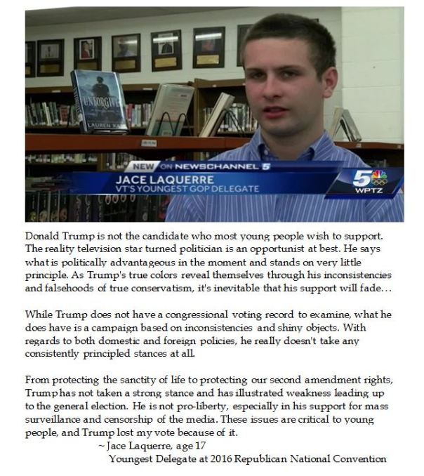 Youngest GOP Delegate Jace Laquerre on Donald Trump