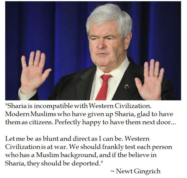 Newt Gingrich vents against Sharia Law after Bastille Day attack in Nice France