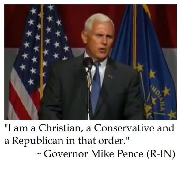 Gov. Mike Pence Characterizes Himself