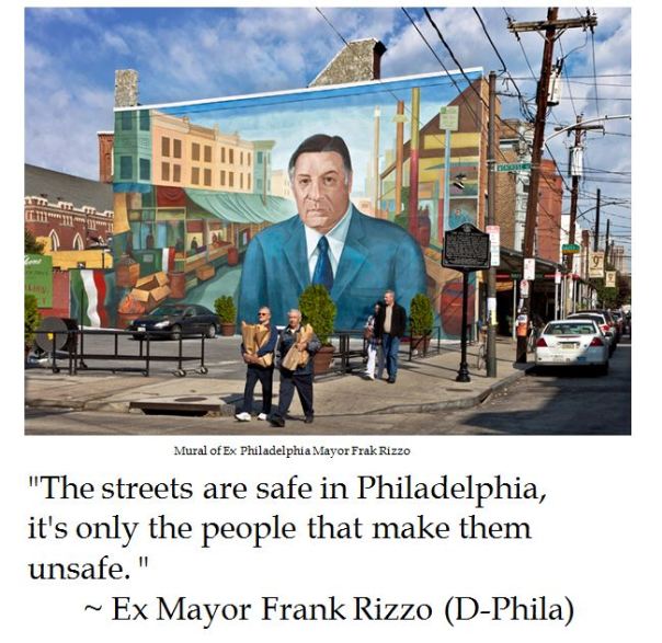 Ex Philadelphia Mayor Frank Rizzo on the Streets of Philadelphia