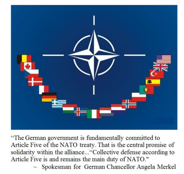 German Chancellor Angela Merkel on NATO Collective Security