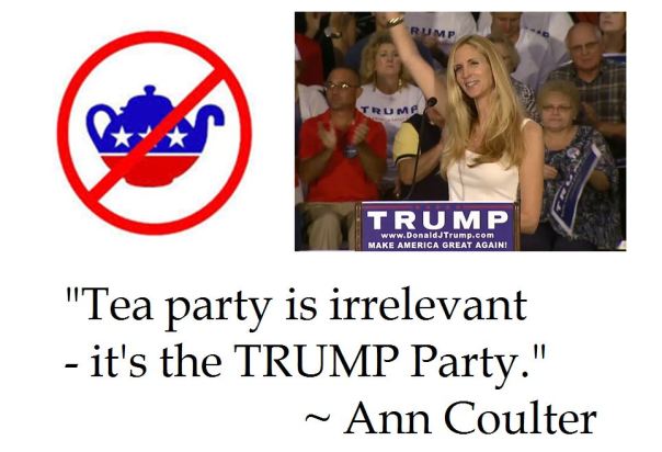 Ann Coulter minimizes the Tea Party in lieu of GOP as the Trump Party