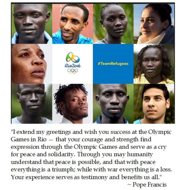 Pope Francis on Rio Olympics Team Refugees
