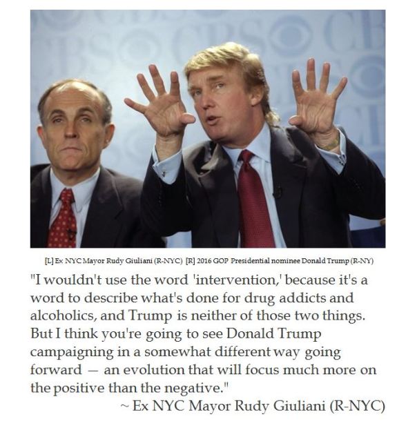 Rudy Giuliani explains away Donald Trump campaign intervention