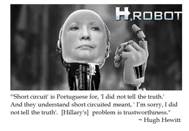 Hugh Hewitt on Hillary Clinton saying that she short circuited