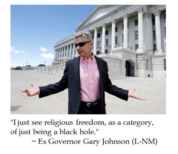 Gary Johnson on Religious Liberty