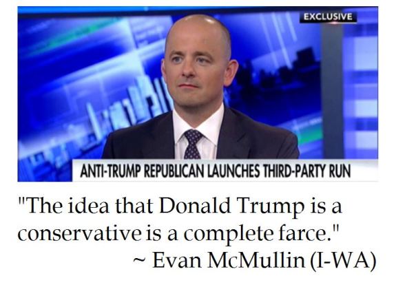 Independent Presidential Candidate Evan McMullin on Republican nominee Donald Trump