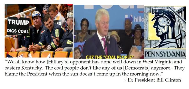 Bill Clinton campaigns against Coal People