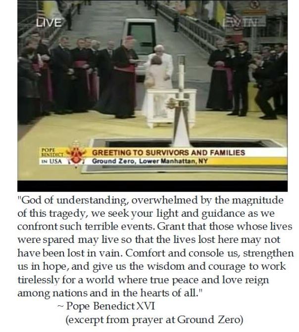 Pope Benedict XVI's Blessing at Ground Zero