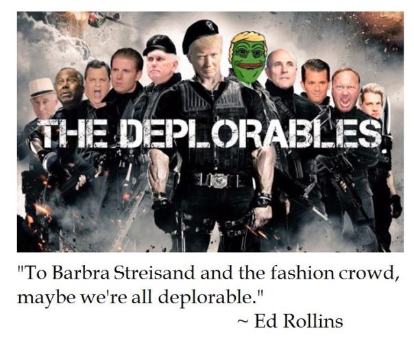 Ed Rollins sends up Hillary Clinton's quip about a basket of deplorables 