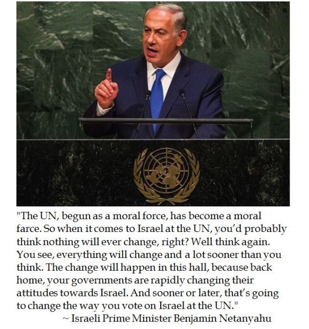 Israeli Prime Minister Benjamin Netanyahu calls United Nations a moral farce
