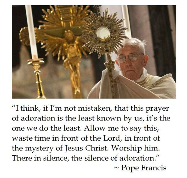 Pope Francis on Eucharistic Adoration and Wasting Time with the Lord