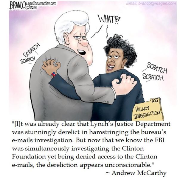 Andrew McCarthy on Loretta Lynch impinging on FBI's Clinton Email investigation