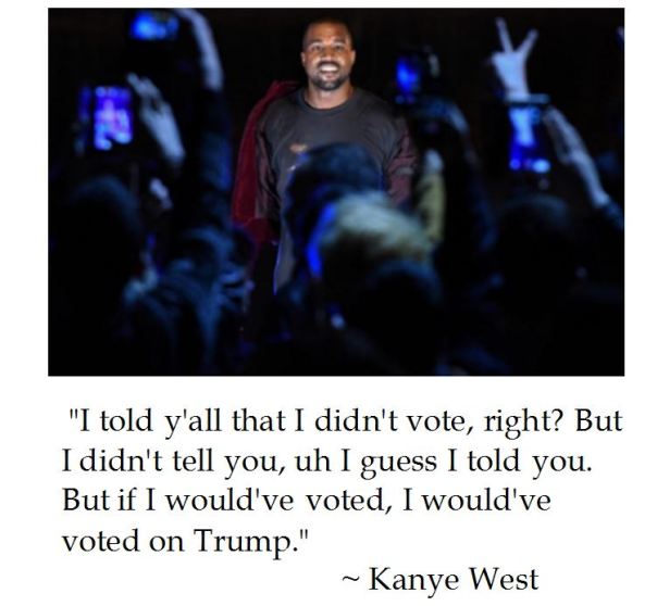 Kanye West on voting for Trump