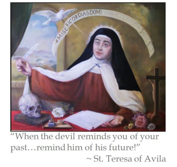 St. Teresa of Avila on the past  and the devil