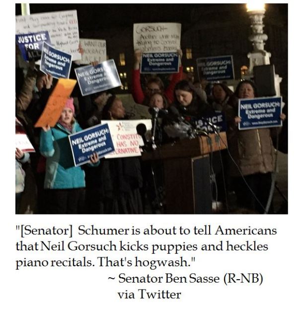 Senator Ben Sass satirically anticipates Senator Schumer's Knee Jerk Opposition to President Trump's Supreme Court Pick