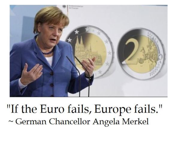 German Chancellor Angela Merkel on the European Union and the Euro