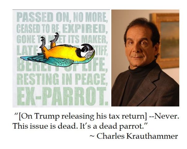 Charles Krauthammer cites Monty Python ex parrot sketch regarding President Trump releasing his tax returns
