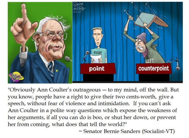 Senator Bernie Sanders on Free Speech at UC Berkeley and Ann Coulter