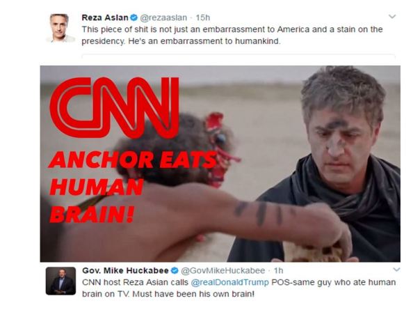 On CNN Anchor Reza Aslan's Brains