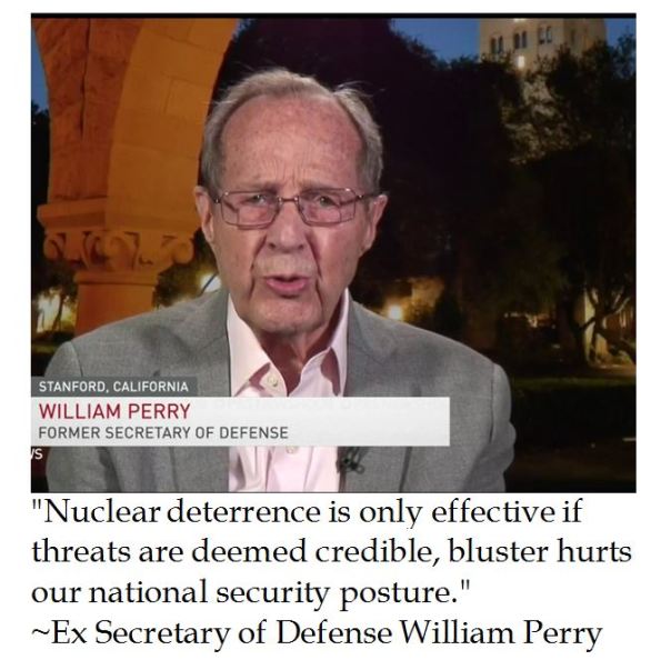 Clinton Secretary of Defense William Perry on Nuclear Deterrence 