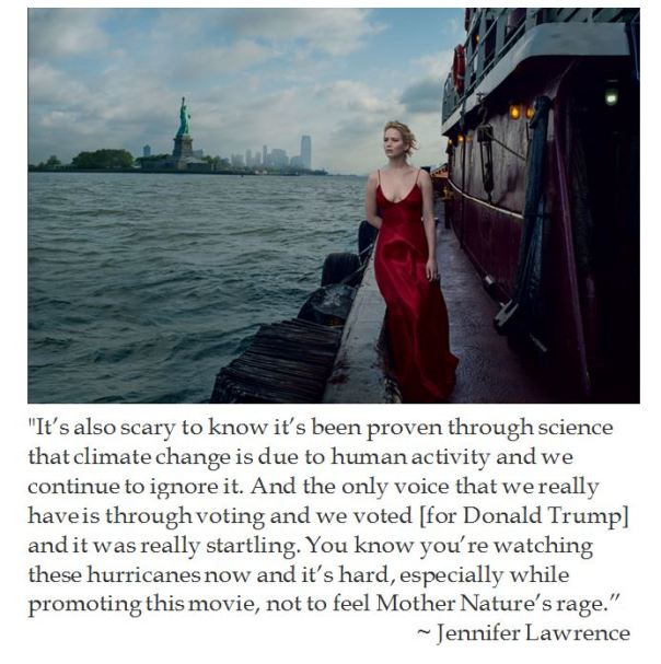 Jennifer Lawrence on Trump and Mother Nature's Wrath 
