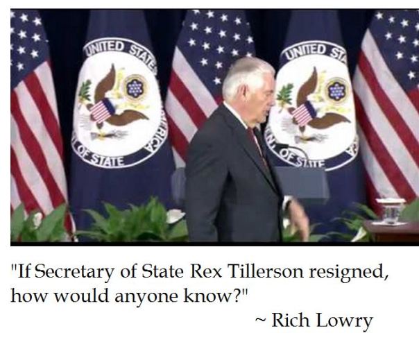 Rich Lowry on Trump Secretary of State Charles Sprugeon 