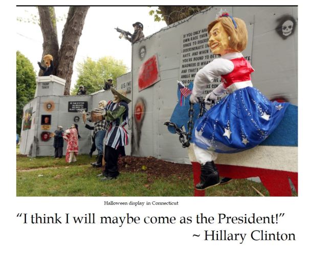 Hillary Clinton jocularly supposes how she ought to dress for Halloween 