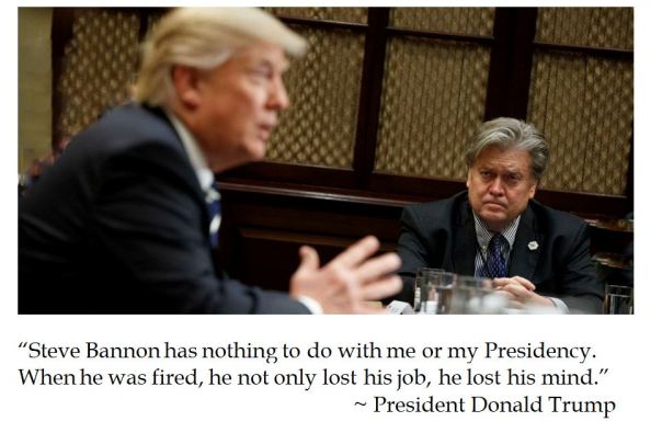 President Donald Trump reacts to Steve Bannon's accusations in Fire and Fury book