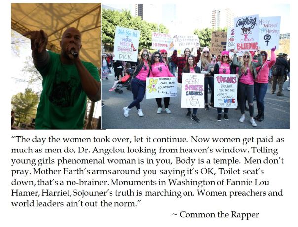 Common the Rapper on the Womens' March