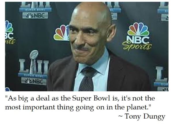 Ex NFL Head Coach Tony Dungy on the Super Bowl
